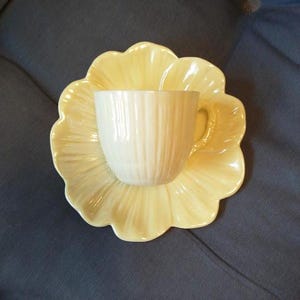 Belleek ベリーク クリーム＆シュガーボウル イエローラスター Belleek ベリーク クリーム＆シュガーボウル イエローラスター