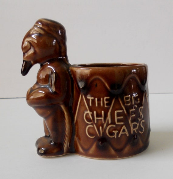 The Big Chief's Cigars vintage ceramic cigar holder | Etsy