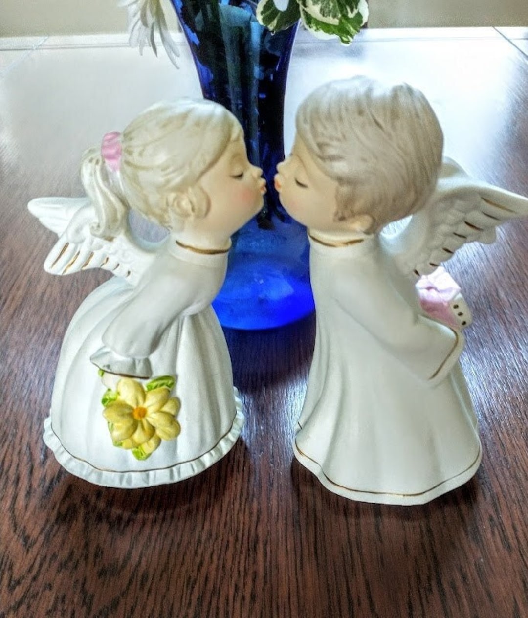 Vintage Kissing Angels Music Box Love Story Made in Japan Etsy
