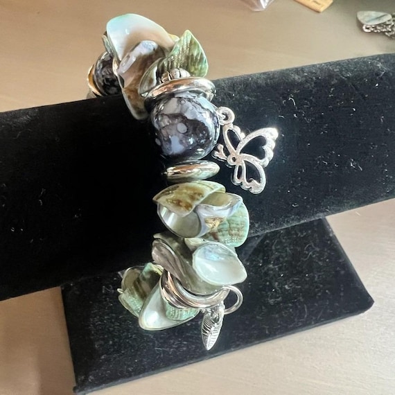 Boho Shell Bracelet With Charms | Dragonfly & Sta… - image 5
