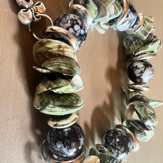 Boho Shell Bracelet With Charms | Dragonfly & Sta… - image 3