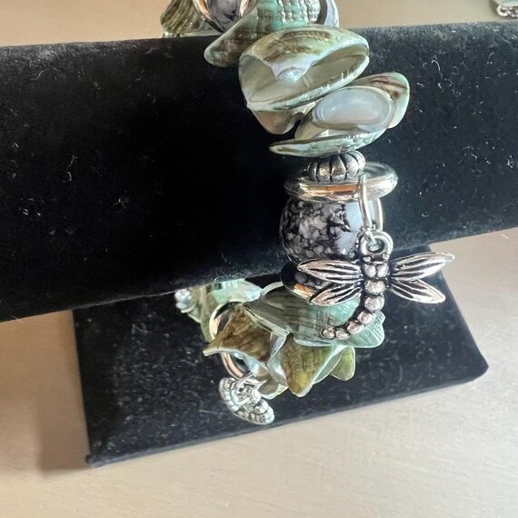 Boho Shell Bracelet With Charms | Dragonfly & Sta… - image 9