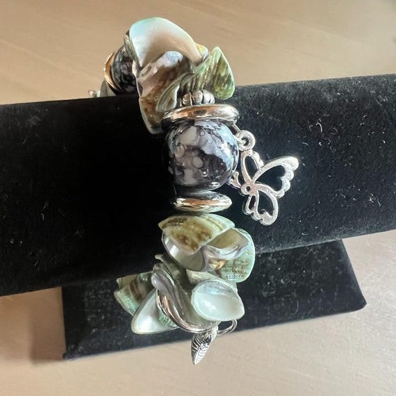 Boho Shell Bracelet With Charms | Dragonfly & Sta… - image 6