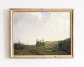 Landscape wall art, Landscape painting, Vintage art, PRINTABLE art