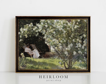 French Country Decor | Antique Painting | Farmhouse Decor | MAILED PRINTS | Roses
