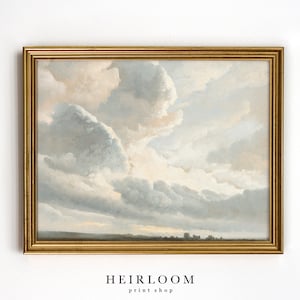 Cloud Painting | Antique Art | Nursery Prints | Heirloom ART PRINT | Cloud Study