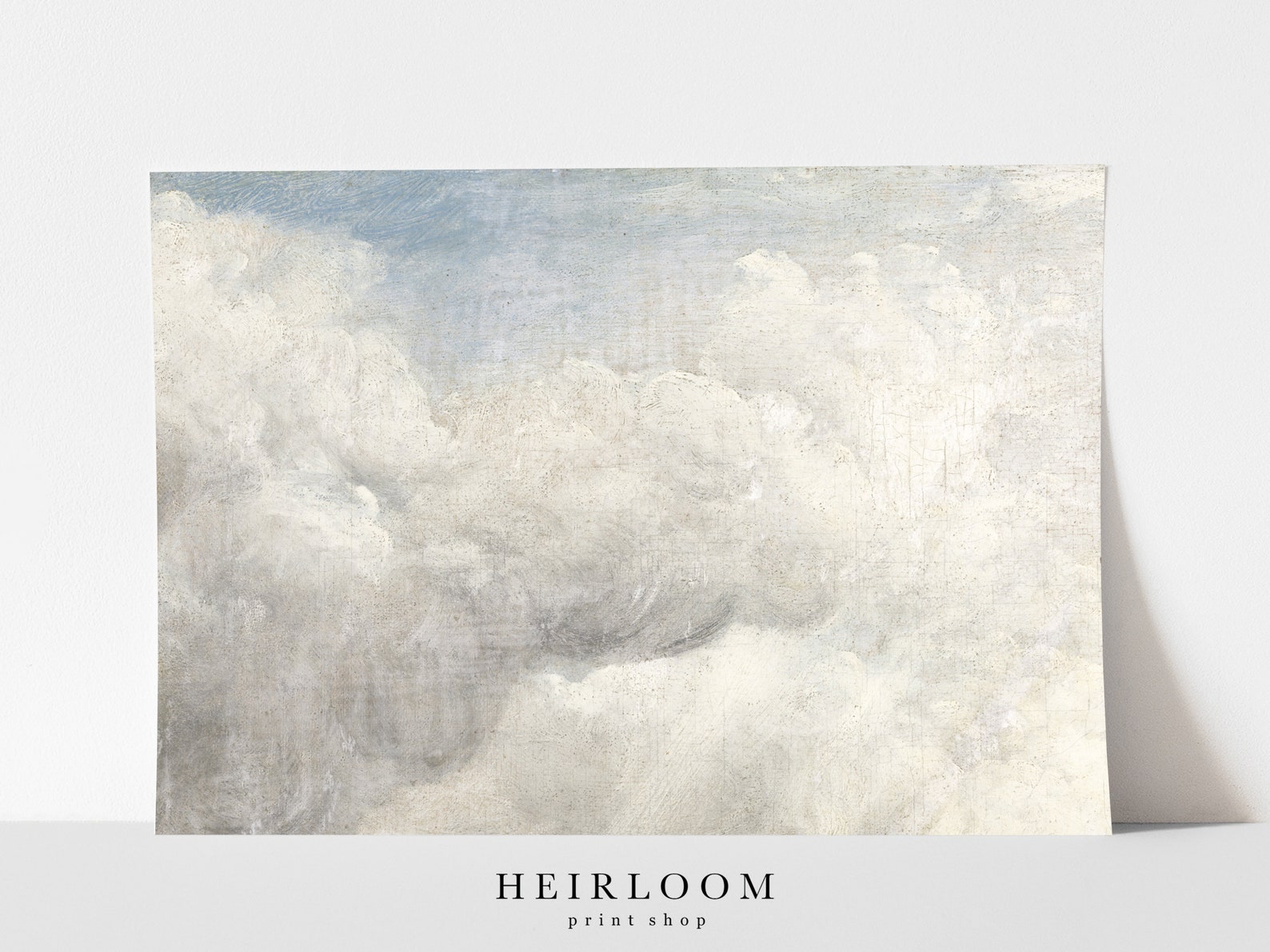 Vintage Cloud Painting Print MAILED ART PRINTS Nursery | Etsy