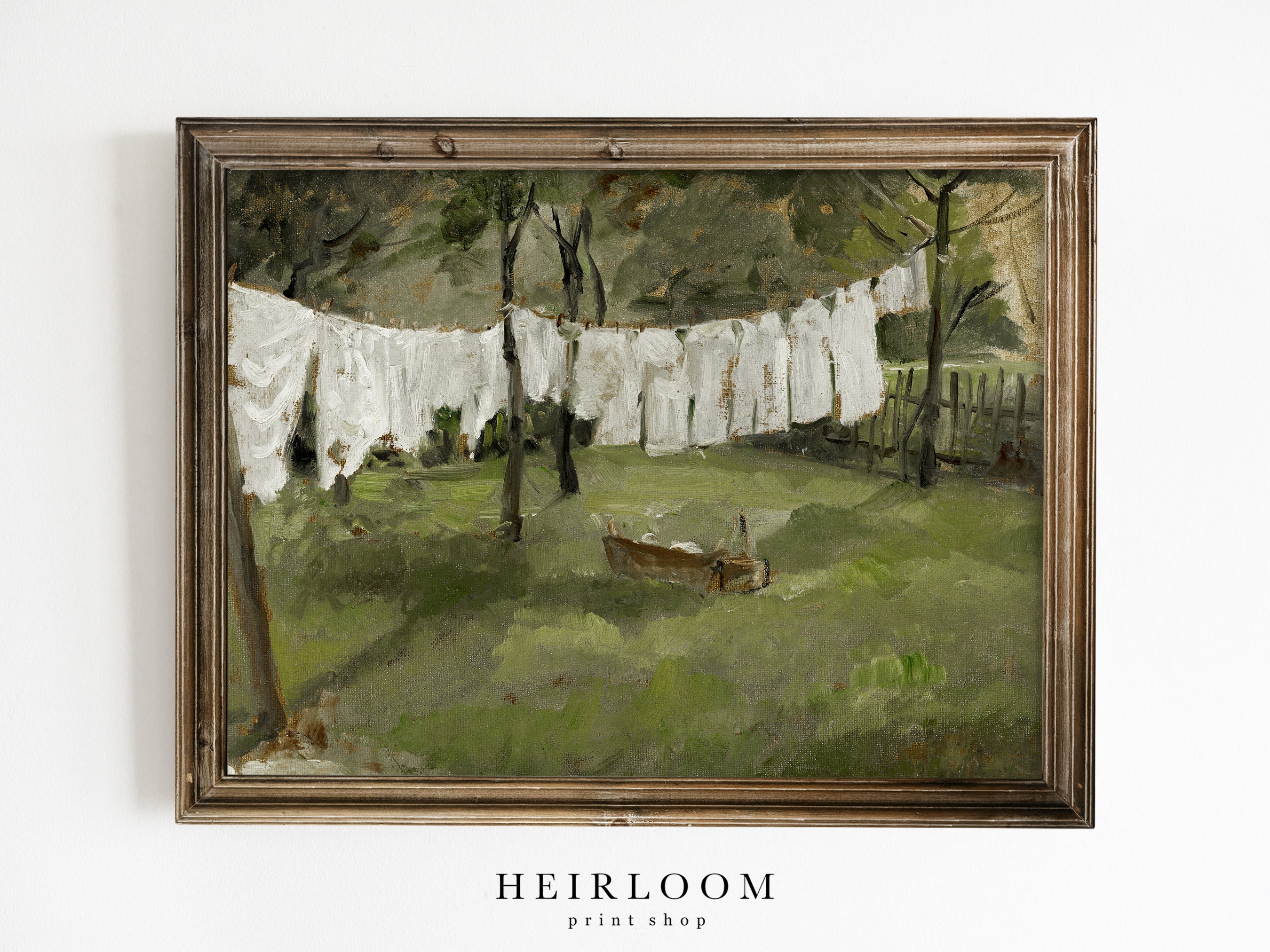 Laundry Room PRINTABLE European Art | Vintage Digital Prints | Out to Dry