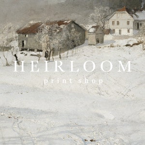 Snow Painting | Winter Painting | Antique Art Print | MAILED PRINTS for Frame | Hillside bild 2