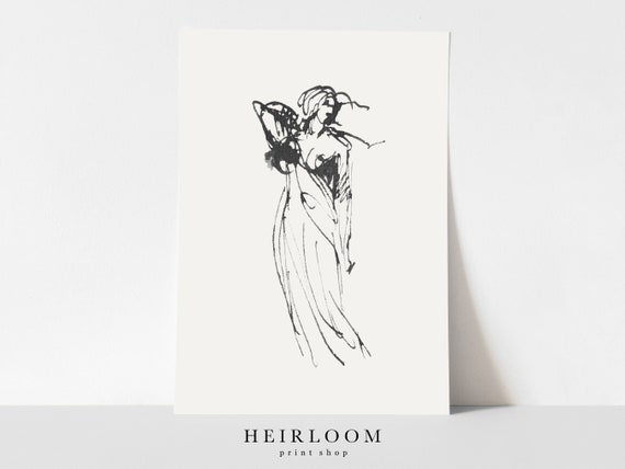 Dibujo Mujer / Boceto de Figura / Arte Minimalista Vintage / - Etsy España Dibujo Mujer / Boceto de Figura / Arte Minimalista Vintage / - Etsy España