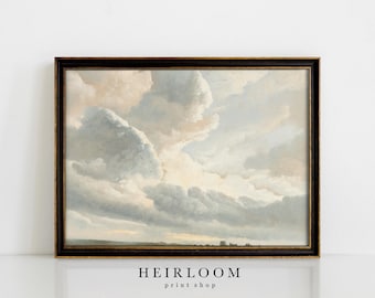 Cloud Painting | Antique Art | Nursery Prints | Heirloom ART PRINT | Cloud Study