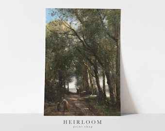 Pintura de la naturaleza / Impresiones antiguas / Pintura de paisajes / IMPRESIONES DE ARTE de reliquias / Camino