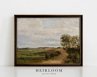 Country Landscape Painting | Farmhouse Wall Art | Vintage Art | FINE ART PRINTS | Country