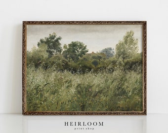 Country Painting | Vintage Denmark Art | Heirloom ART PRINTS | Mailed Prints | Oat Field