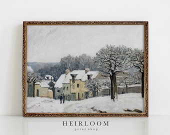 Winter Painting | Winter Wall Art | Snowy Landscape Print | French Winter