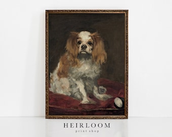 Dog Wall Art | Vintage Dog Animal Painting | Manet Prints | Cocker Spaniel