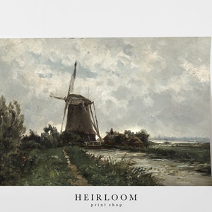 Holland Painting | Windmill Prints | Vintage ART PRINTS | Holland