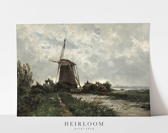 Holland Painting | Windmill Prints | Vintage ART PRINTS | Holland