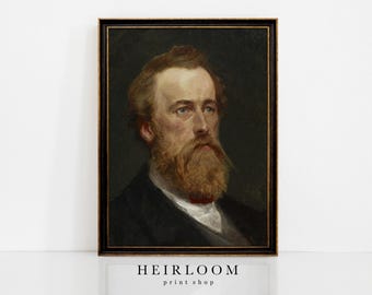Vintage Portrait Man | Oil Painting Man | Primitive Portraits | ART PRINTS | William