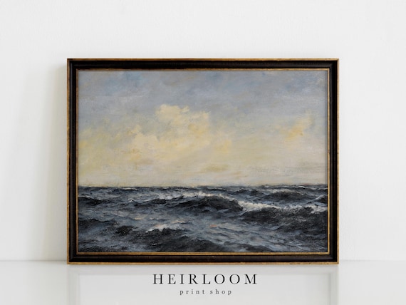 Vintage Print | Ocean Wall Art | Coastal Bathroom Art | MAILED ART PRINTS | High Sea