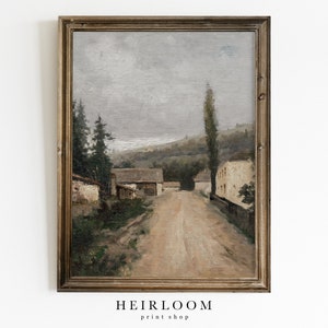 Vertical Landscape Painting | PRINTABLE ART | European | Provincial