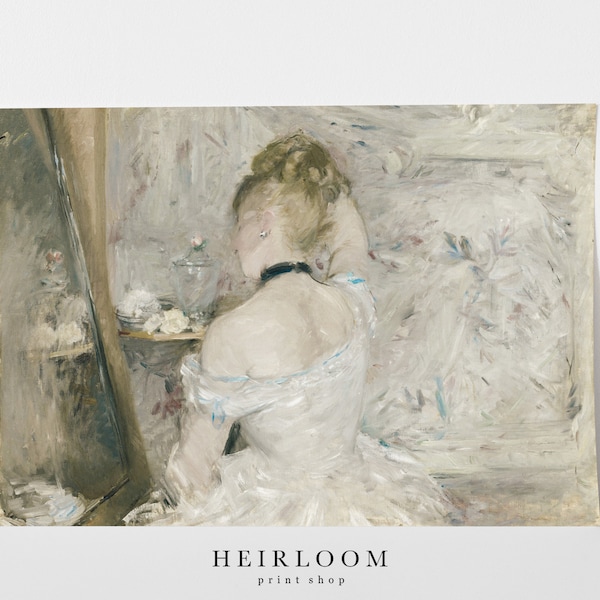 French Country Decor | French Farmhouse Wall Decor | Blue and White Art | Vintage ART PRINTS | Miss