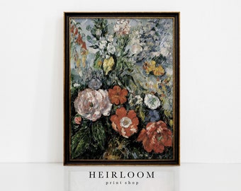 Wildflower Art | Floral Painting Print | Colorful Flower Art | Cezanne | MAILED ART | Flower Bouquet