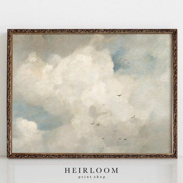 Cloud Art | Cloud Painting | Nursery Wall Art | Cloud Print | MAILED ART PRINTS | Soaring