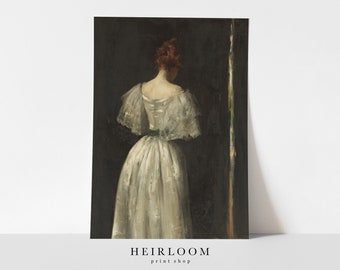Painting Woman | Victorian Portrait | ART PRINTS | Antique Wall Art | Lady