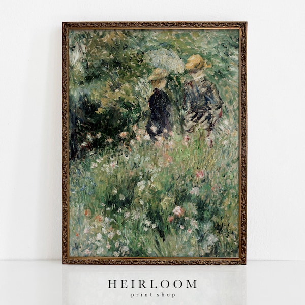Garden Art Print | Renoir Print | Field Impressionist | Garden Meet