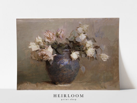 Flower Painting | Floral Painting | Prints Wall Art | MAILED ART PRINT | Vintage Art | Dainty