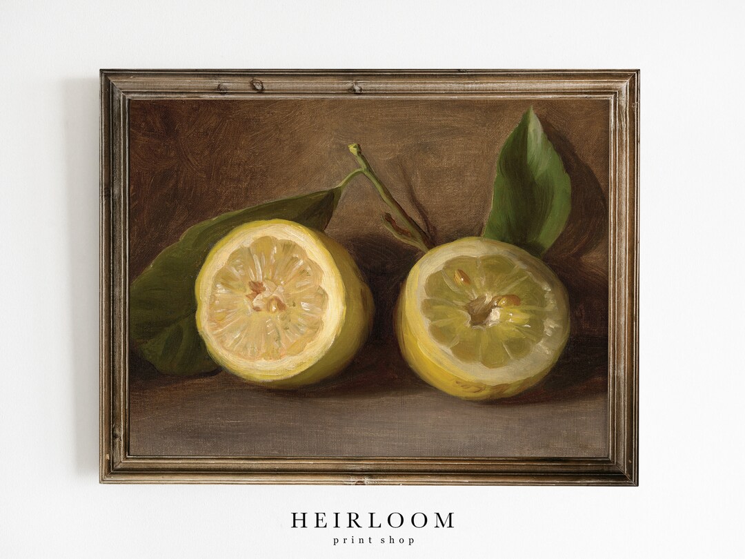 Lemons PRINTABLE ART Still Life Vintage Digital Prints Lemons - Etsy