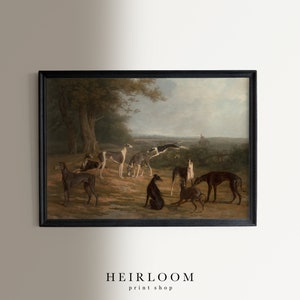 Vintage Dog Art Animal Painting FINE ART PRINTS Greyhound Art Nine - Etsy