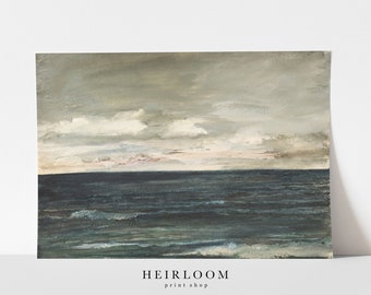 Coastal Art | Sea Painting | Vintage Ocean Painting | Canvas ART PRINTS | Sea