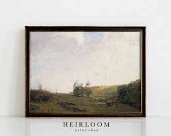 Landscape Wall Art | Landscape Painting | Vintage Art | SHIPPED PRINTS | Gathered Trees