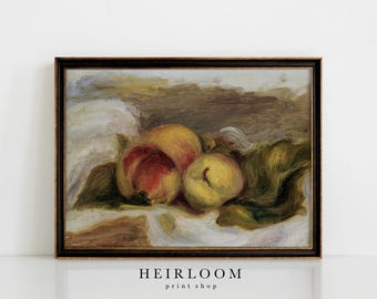 Fruit Still Life Art | Rustic Kitchen Decor | Renoir Print | MAILED ART | Les Peches