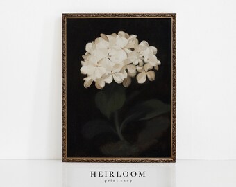 Hydrangea Art | Floral Painting | Canvas Print | Oil Painting | Vintage ART PRINTS | Hydrangea