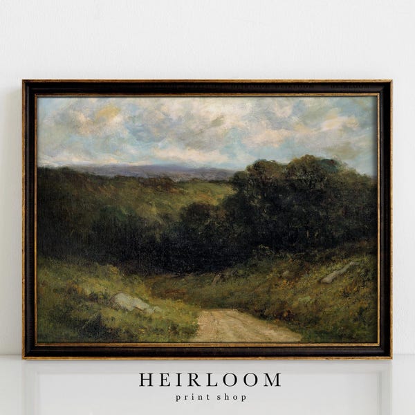 Nature Prints | Vintage Landscape Painting | SHIPPED ART | Valley Road