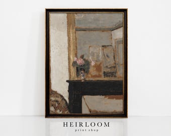 Mantel Art | Rustic European Wall Art | MAILED PRINTS Vintage Print | Hearth