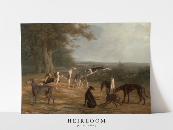 Vintage Dog Art Animal Painting FINE ART PRINTS | Etsy