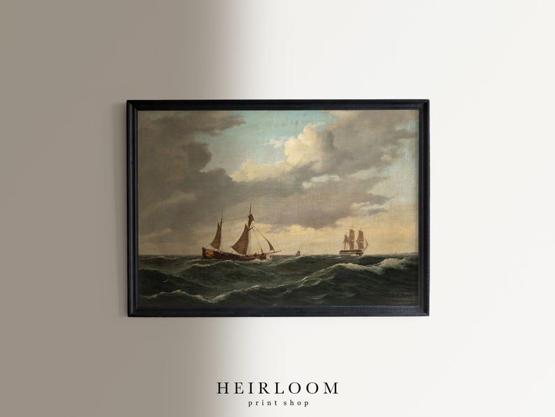 Vintage Nautical Art Ship ART PRINTS Oil Painting Print Etsy