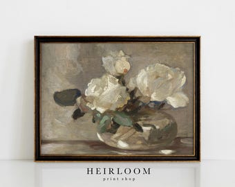 Flower Painting | MAILED ART PRINTS | Vintage Housewarming Gift | Floral Art | Floral Still Life