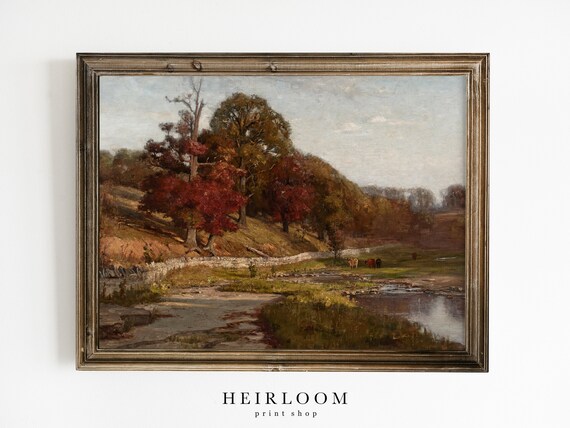 Autumn Oil Painting Printable Art Fall Painting Landscape Painting Vintage Art FINE ART - Etsy New Zealand