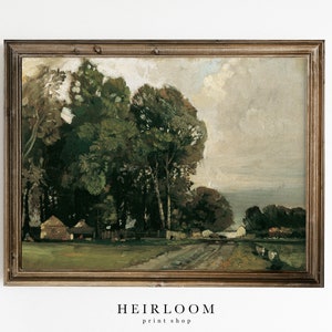 Country Landscape Painting PRINTABLE WALL ART | Vintage Digital Prints | Home