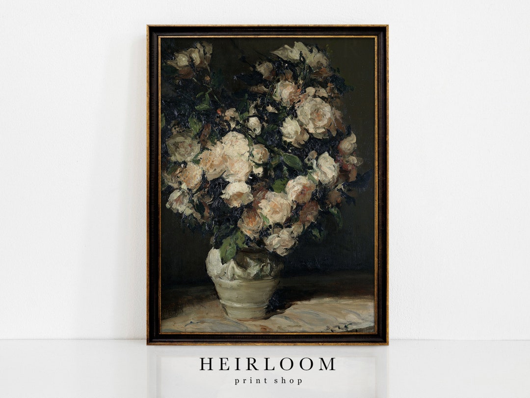 Flower Wall Art | Pink Floral Art | Vintage Rose Prints | MAILED PRINT ...