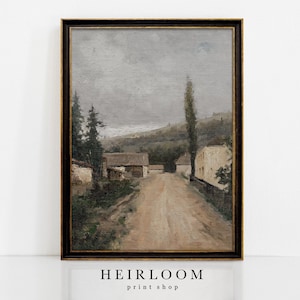 Vintage Oil Painting | French Landscape Print | European Prints | SHIPPED PRINTS | Provincial image 1