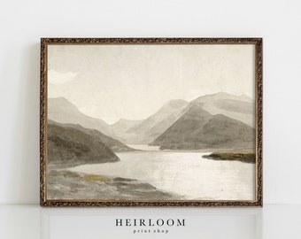 Minimalist Print | Lake Art Watercolor | Physical Prints | FINE ART PRINTS | The Lake