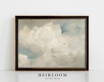 Arte de nubes / Pintura de nubes / Arte de pared para guardería / Impresión de nubes / IMPRESIONES DE ARTE ENVIADAS POR CORREO / Elevándose