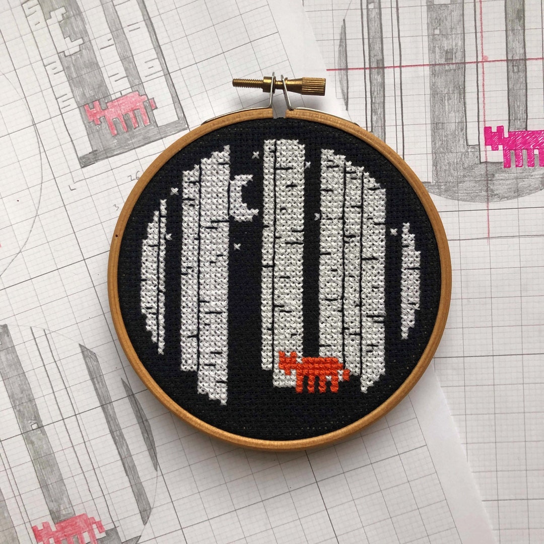 Fox in the Forest - 4 Inch Cross Stitch Pattern | Instant Pdf Download ...