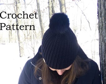 CROCHET PATTERN - The 2 Stitch Ski Hat (Sizes: Adult, Child, Small Child/Toddler)